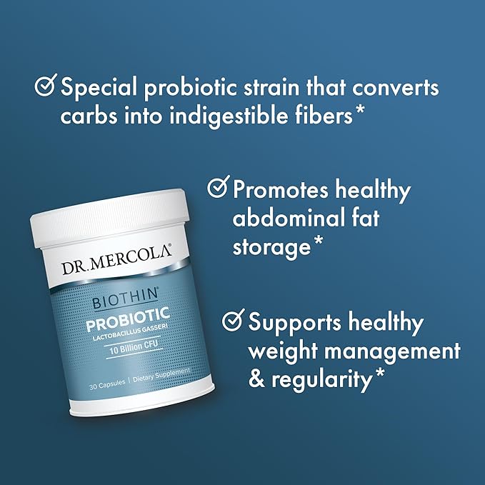 Dr. Mercola Biothin Probiotic 10 Billion 90 Servings (90 Capsules),