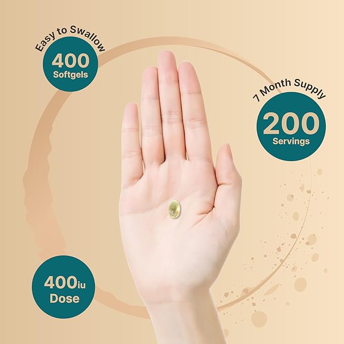 NatureBell Vitamin E Oil Softgels, 400iu 400 Pills