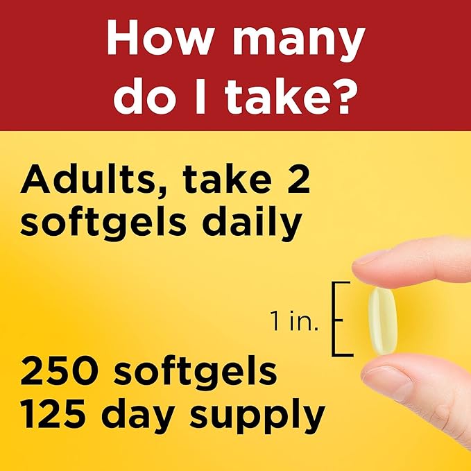 Nature Made Fish Oil 1000 mg 3 Fish 3 Supplement 250 Softgels, 125 Day