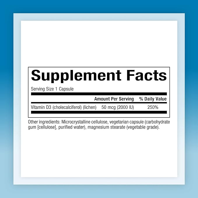 Natural Factors, Vegan Vitamin D3 2000 90 Capsules