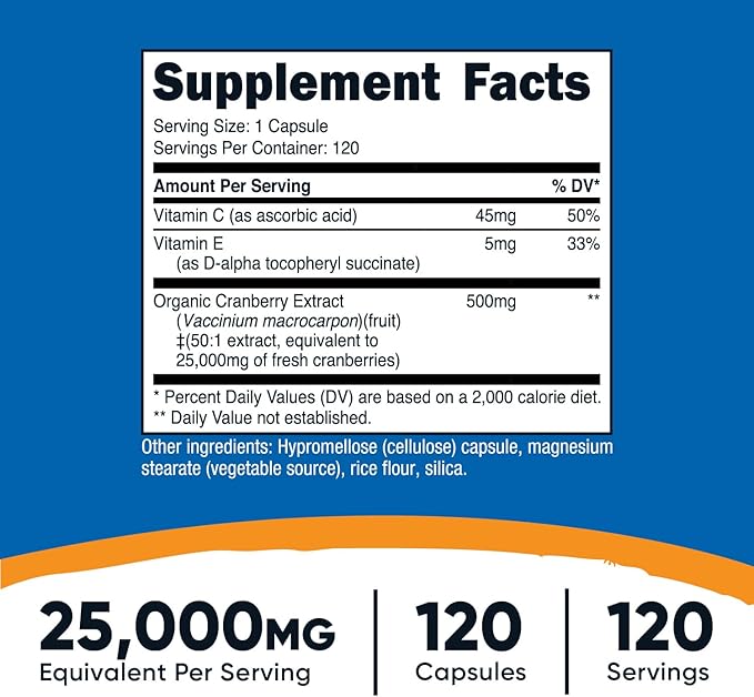 Nutricost Cranberry Extract (25,000mg) (120 Capsules)