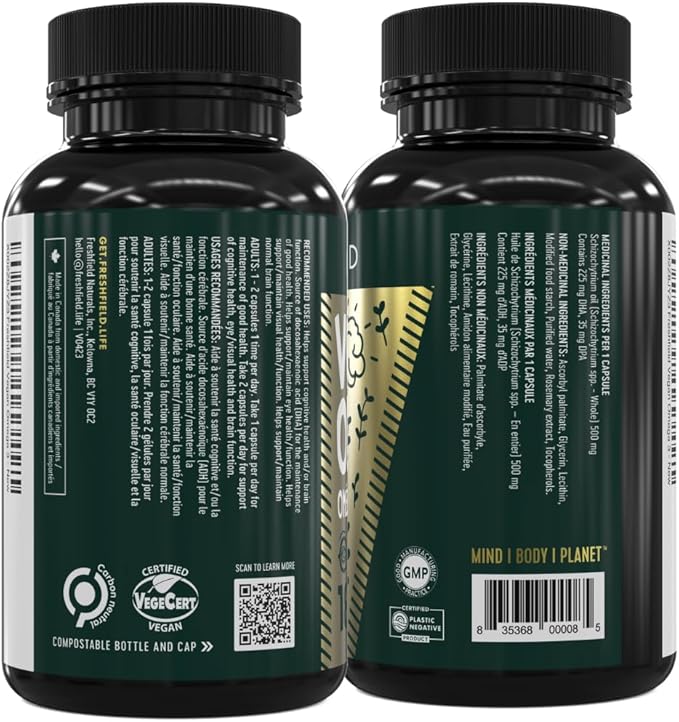 Freshfield Vegan Omega 3 DHA: Sustainably