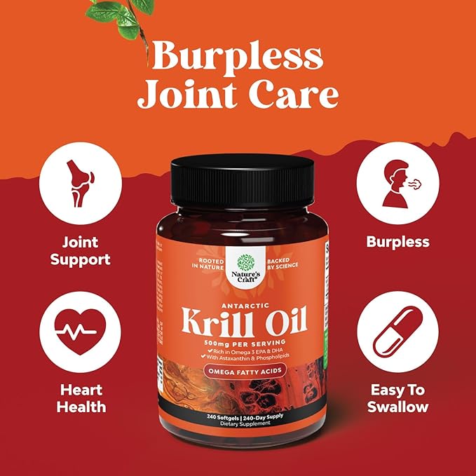 Antarctic Krill Oil 500mg Softgels 3 Krill 3rd Party 2 Packs