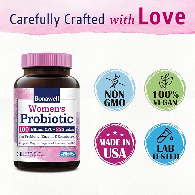 Bonawell Probiotics for Women 100B, 30 Veggie