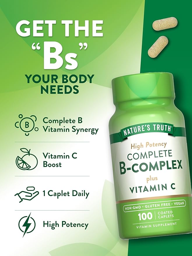 Nature's Truth Vitamin B Complex Plus 100 Caplets