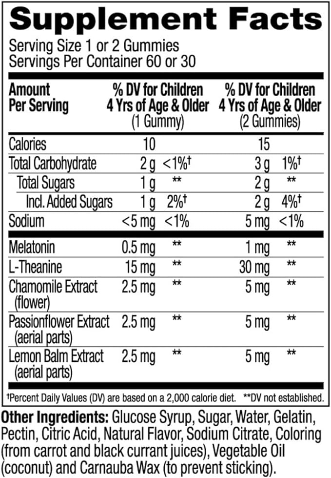 OLLY Kids Sleep Gummy, 0.5mg Melatonin, 60 Count
