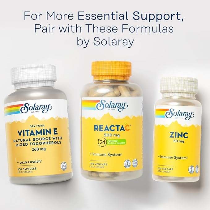 SOLARAY Vitamin E 400 IU (268mg), 60-Day Guarantee, 100 Serv, 100 Capsules