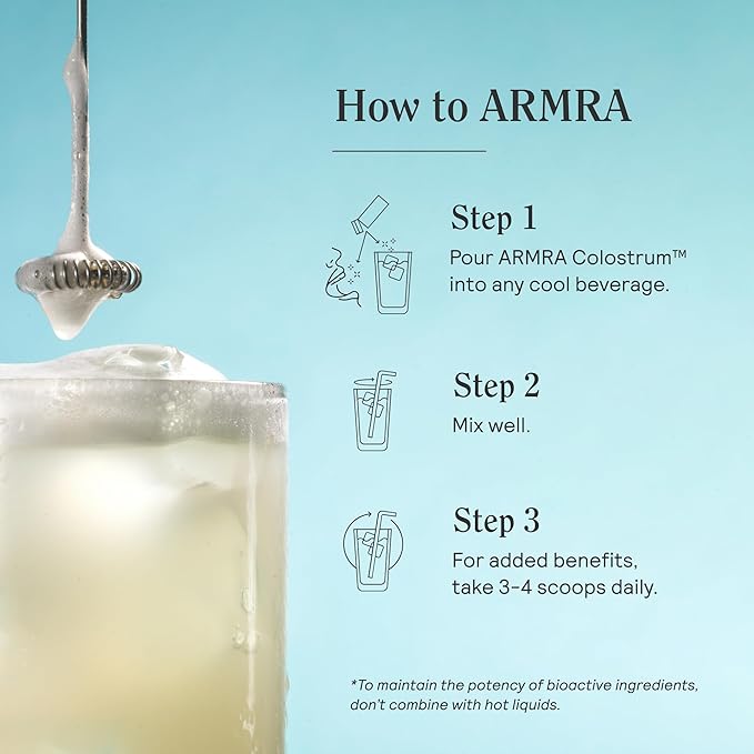 ARMRA Colostrum™ Premium Powder, Grass Fed, 400+ Bioactive 60 Servings)