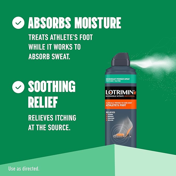 Lotrimin Athlete's Foot Deodorant Antifungal Powder 2%, Clinically 4.6 Ounce