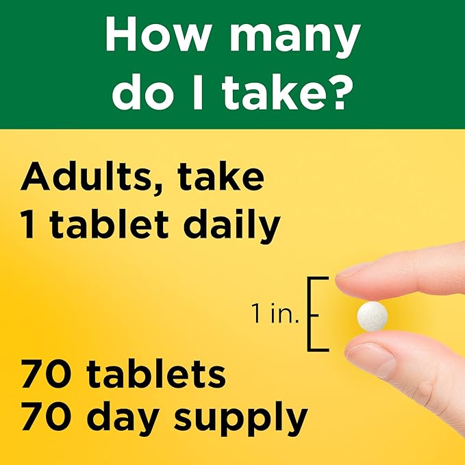 Nature Made Super Vitamin D Immune D3, Selenium, 70 Tablets, 70 Day