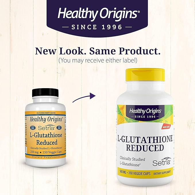 Healthy Origins L-Glutathione (Setria) Reduced, 500 mg 150 Veggie
