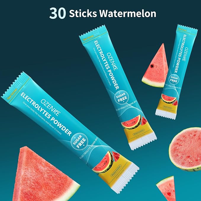 Electrolytes Powder Packets,30 Sticks Hydration Packets 0 Sugar 0 Calorie,