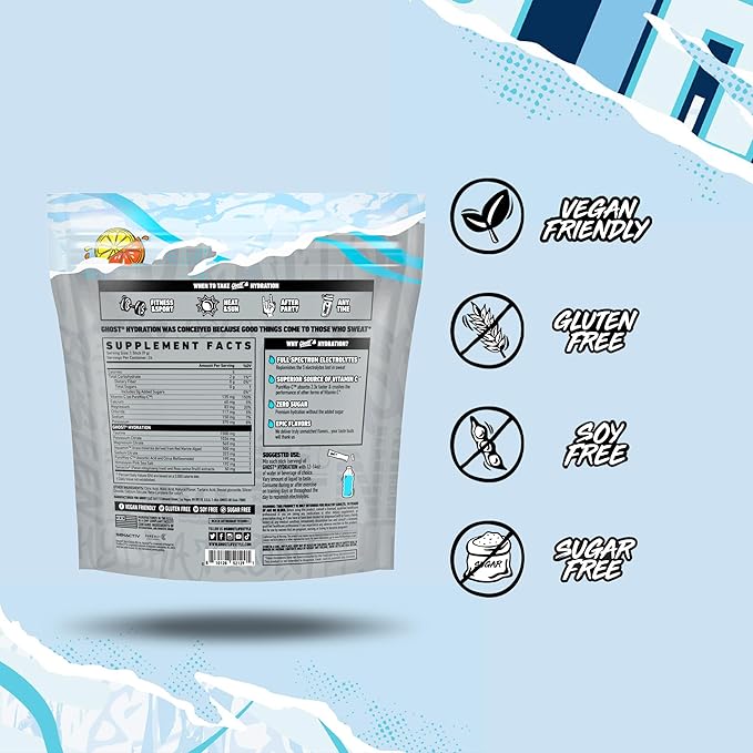 GHOST Hydration Packets, Lemon Crush, 24