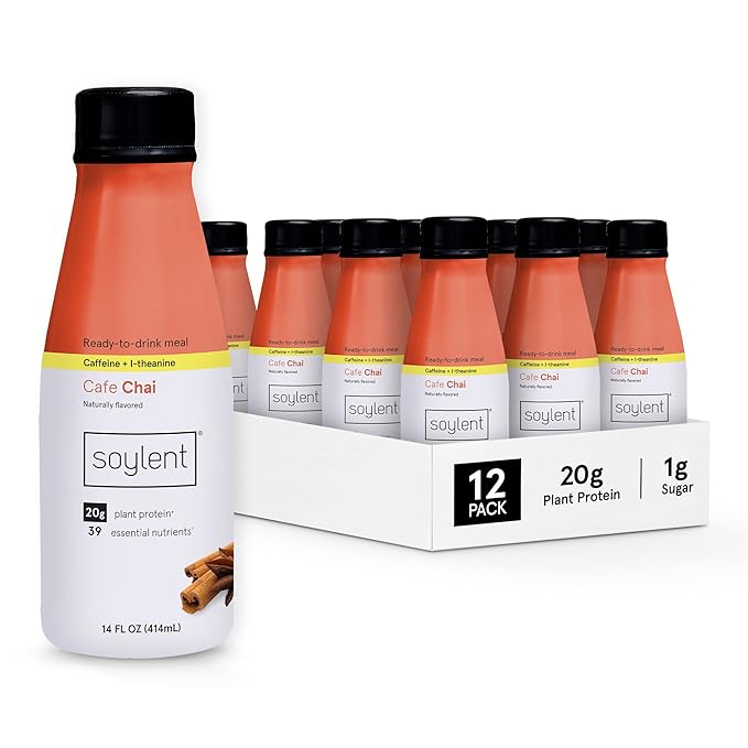 Soylent Complete Nutrition Gluten-Free Vegan Protein 14 Oz, 12 Pack