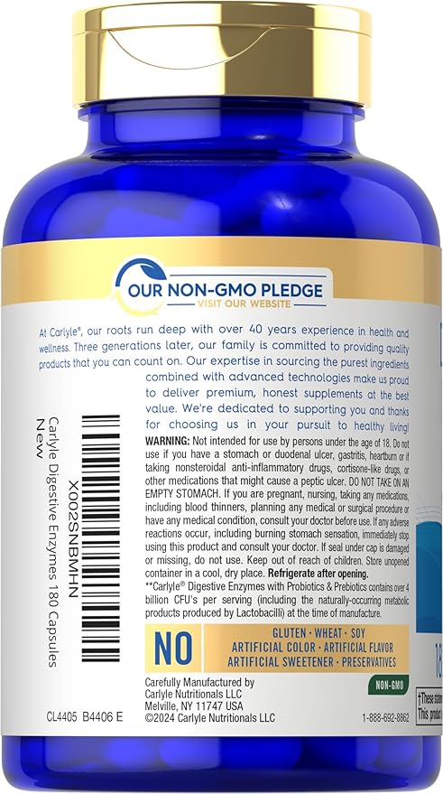 Carlyle Digestive Enzymes 180 Capsules