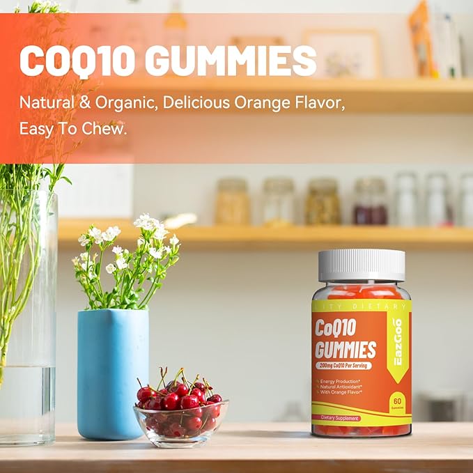CoQ10 Gummies 200mg, Vegan Supplement (60 Gummies)