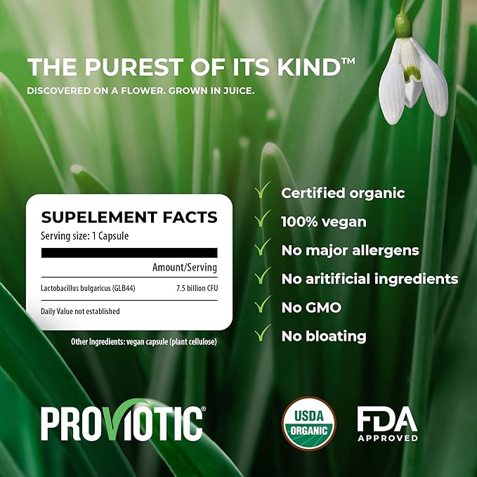 Organic Probiotic Supplement H. Pylori Treatment 750 mg 10 Capsules