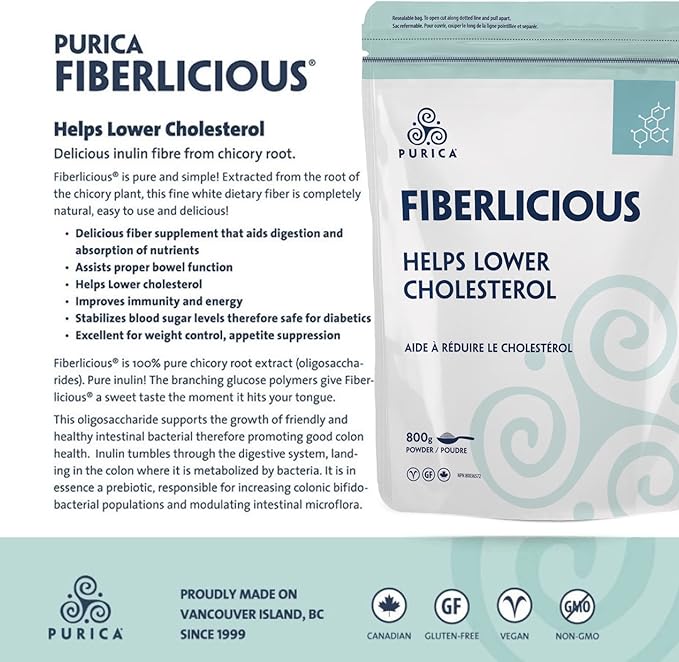 Purica Fiberlicious Chicory Root Fibre 800g 100% Pure