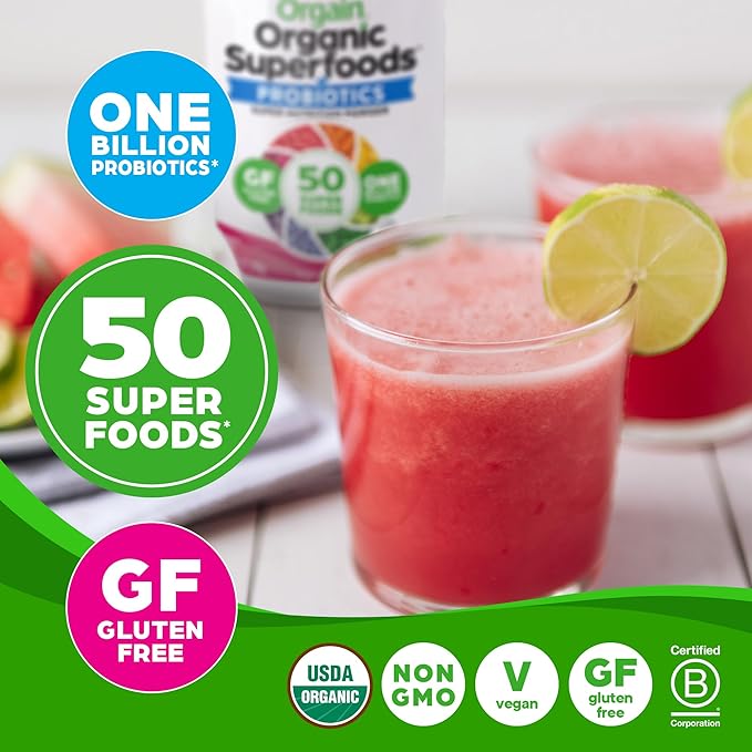 Orgain Organic Greens Powder + 50 1 Billion 0.62lb
