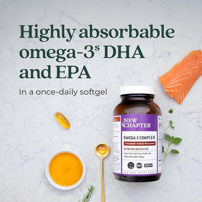 New Chapter Omega-3 Complex, Fish Oil 30 Count