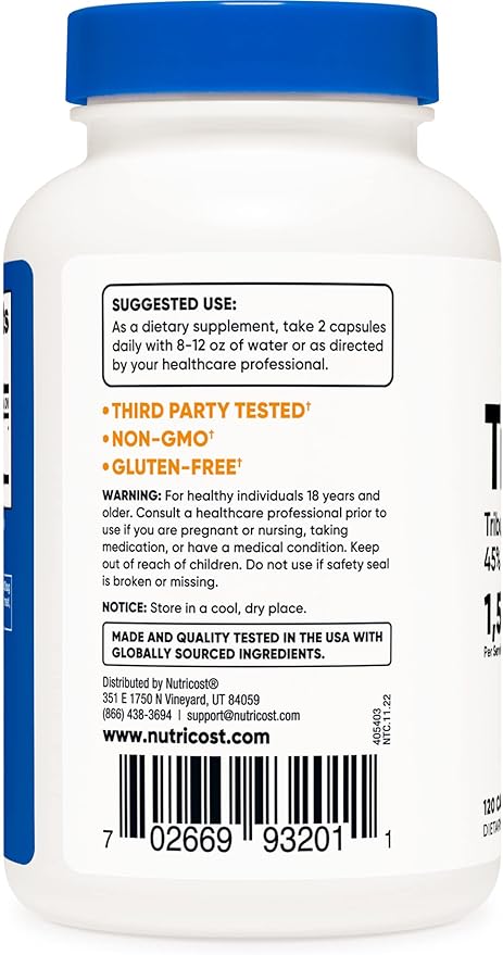 Nutricost Tribulus Terrestris Extract 750mg, 120 Capsules (2 Bottles)