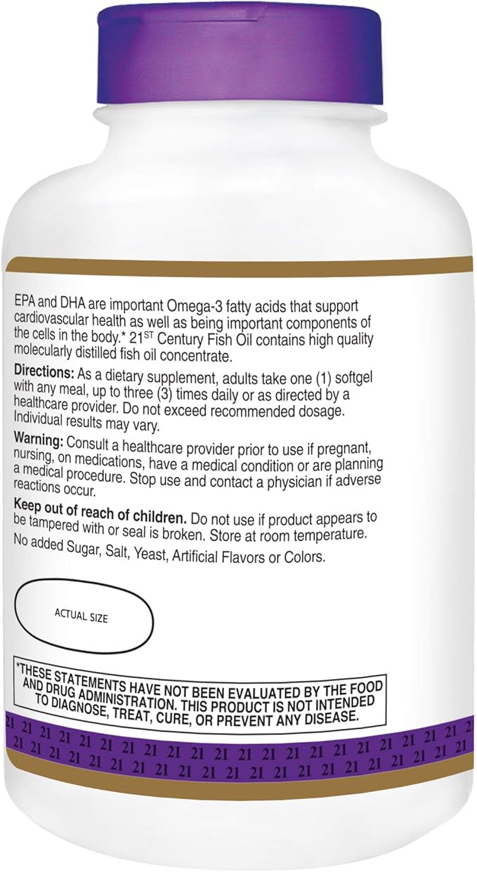 21st Century Fish Oil 1200 mg 140 Count