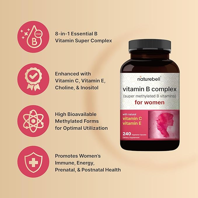 Vitamin B Complex for Women, 240 12, Folate,