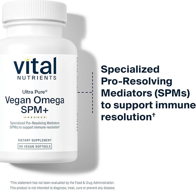 Vital Nutrients Ultra Pure® Vegan Omega SPM+ Omega-3 Supplement 90 Mini