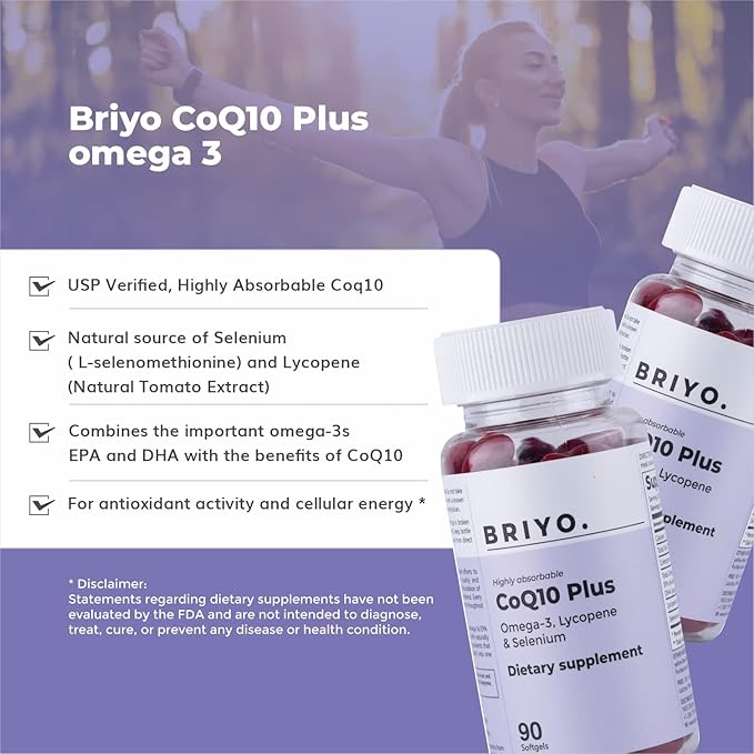 Highly absorbable CoQ10 100 mg Plus Omega-3 with (90 softgels)