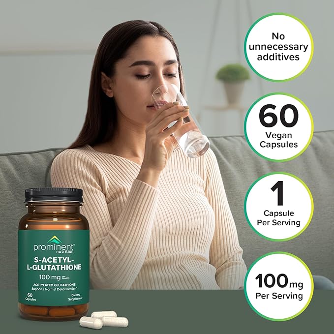S-Acetyl L-Glutathione Supplement 100 mg, 60 Day