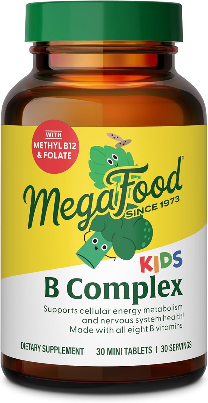 MegaFood Kids B Complex 8 B B6, Vitamin B12, Folate, 30 Mini