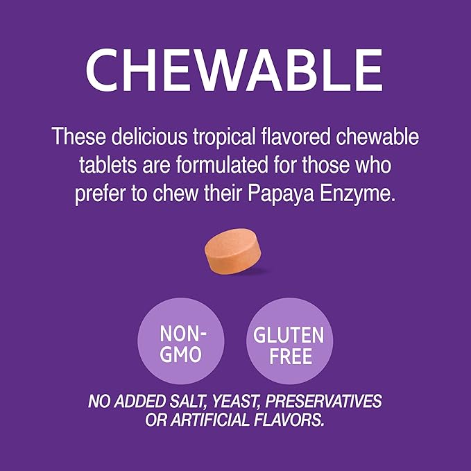 21st Century Papaya Enzyme Chewable Tablets, 100 Count 2)
