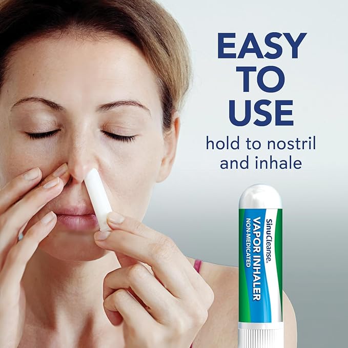 SinuCleanse Vapor Inhaler, Portable, On-The-Go, Non-Medicated, 3 Refreshing