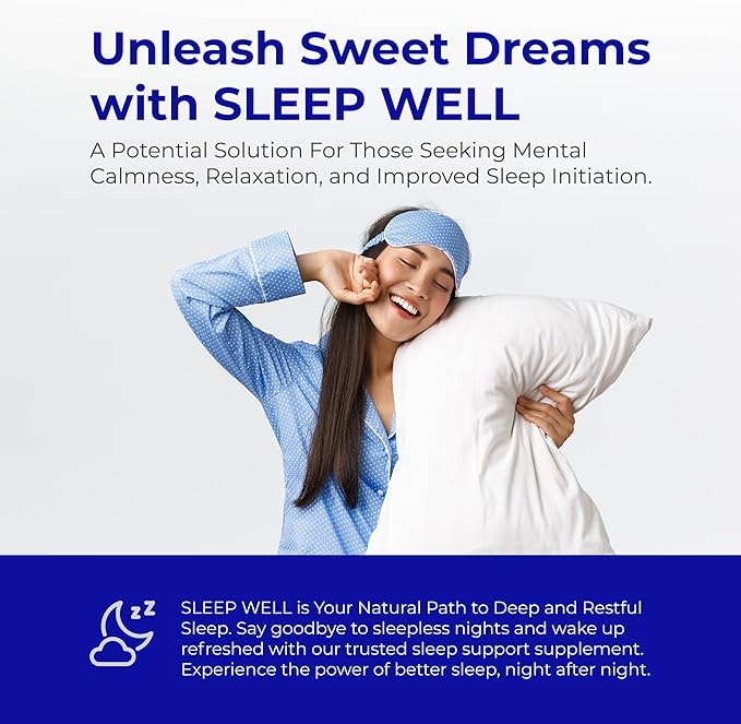 Sleep Well | Natural Sleep Aid 60 Capsules 30 Nights