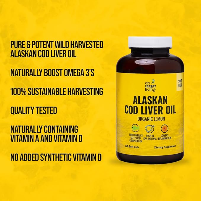 On Target Living Alaskan Cod Liver 120 Soft 3 DHA/EPA