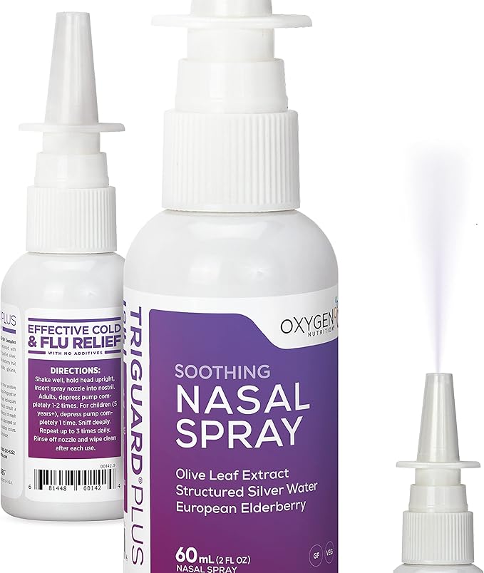 TriGuard Plus Colloidal Silver Nasal Spray 2 oz 60ml, Made