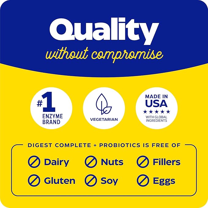 Enzymedica, Digest Complete + Probiotics, Full-Range, 800 Million 90 Count