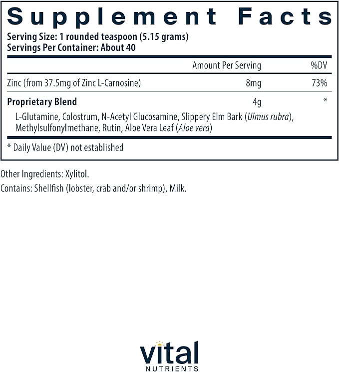 Vital Nutrients GI Repair Powder 40 Servings