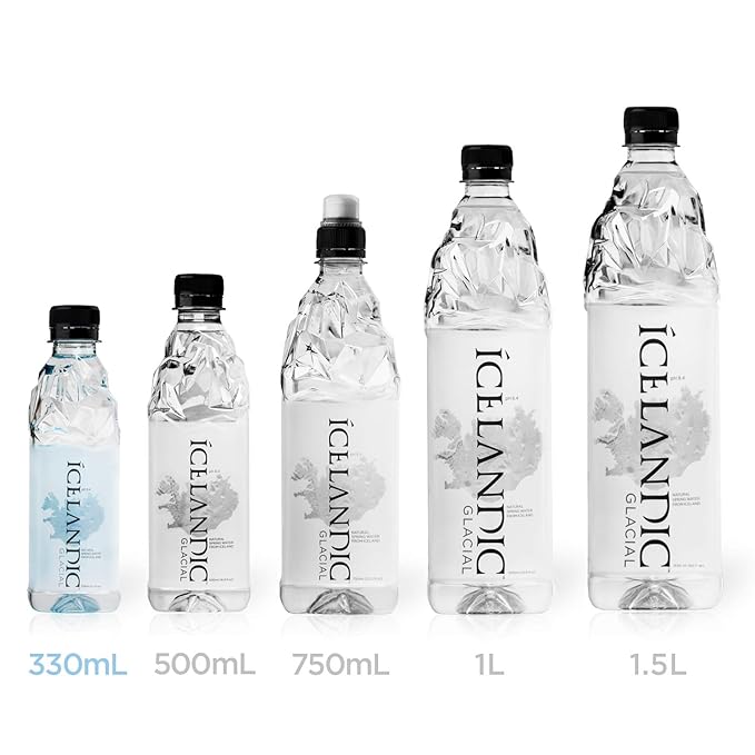 Icelandic Glacial Natural Spring Alkaline Water, 11.16 Fl Oz (30 Count)