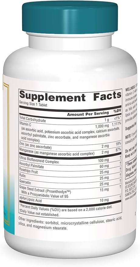 Source Naturals Wellness C-1000, 100 Tablets