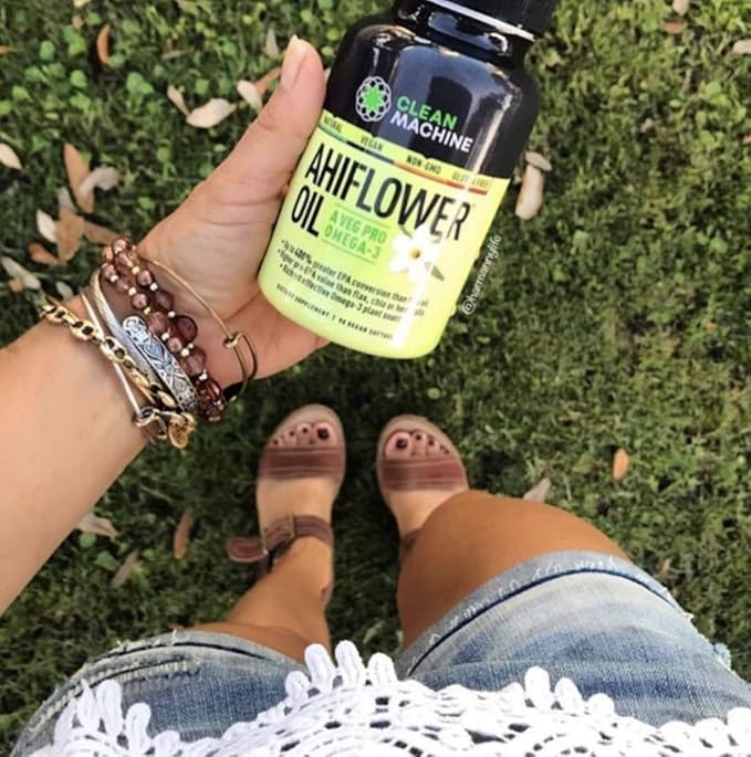 Ahiflower Oil Vegan Softgels 3, 6 6 & 9 Supplement 4X Better 90 Vegan