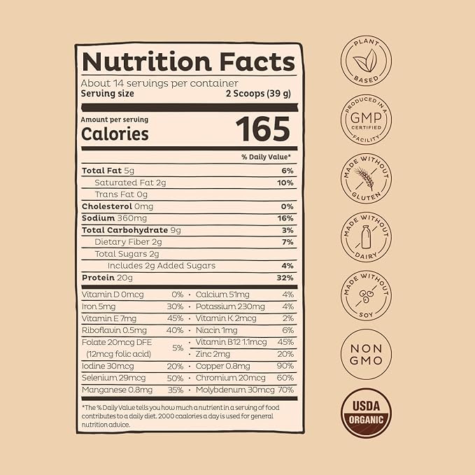 KOS Plant Based Protein Powder, No 14 Servings