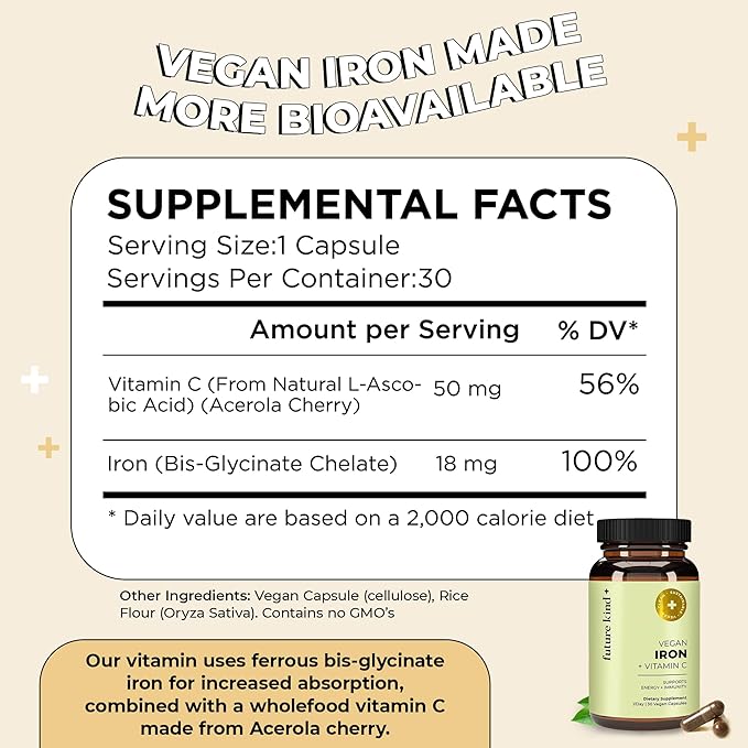 Future Kind Vegan Iron Supplement (30 Iron