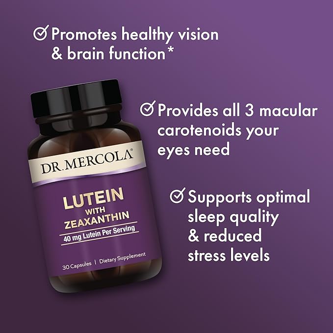 Dr. Mercola Lutein with Zeaxanthin, 30 (30 Capsules), 40 mg