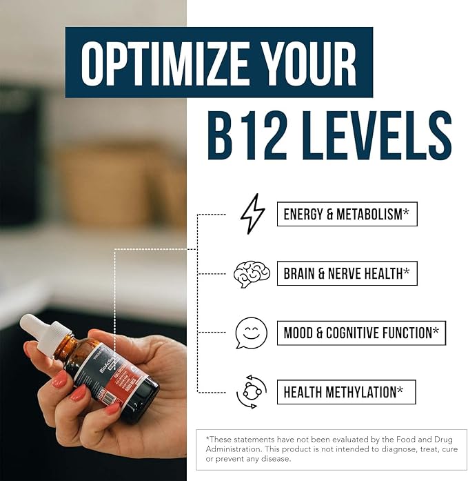 BioActive Vitamin B12 5000 mcg 3 BioActive B12 Forms B12, Adenosyl B12 & B12 | (60 Servings)