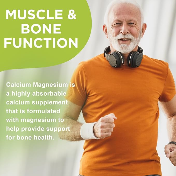 Calcium Magnesium Zinc Supplement with Vitamin D3, Sugar 120 Count