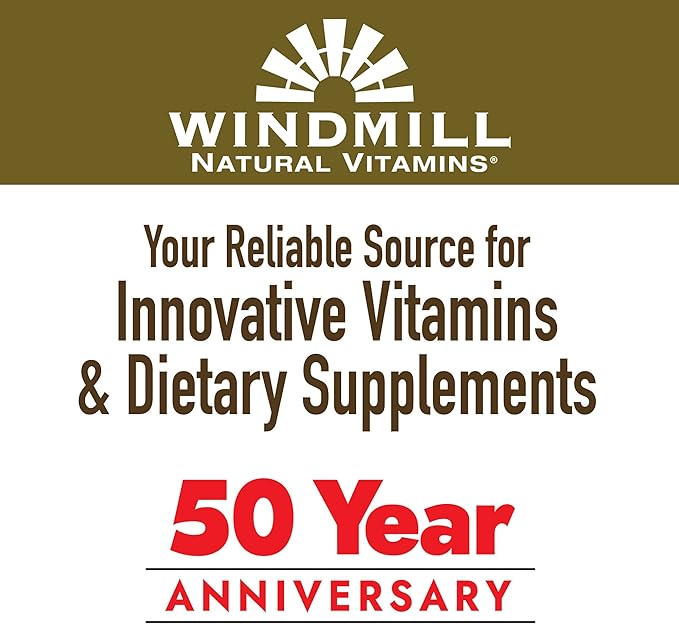 Windmill Natural Vitamins Vitamin C 500 50 Tablets, 50 Servings