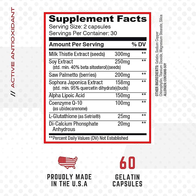 Purus Labs Organ Shield Active Antioxidant 30 Servings, 60 Gelatin