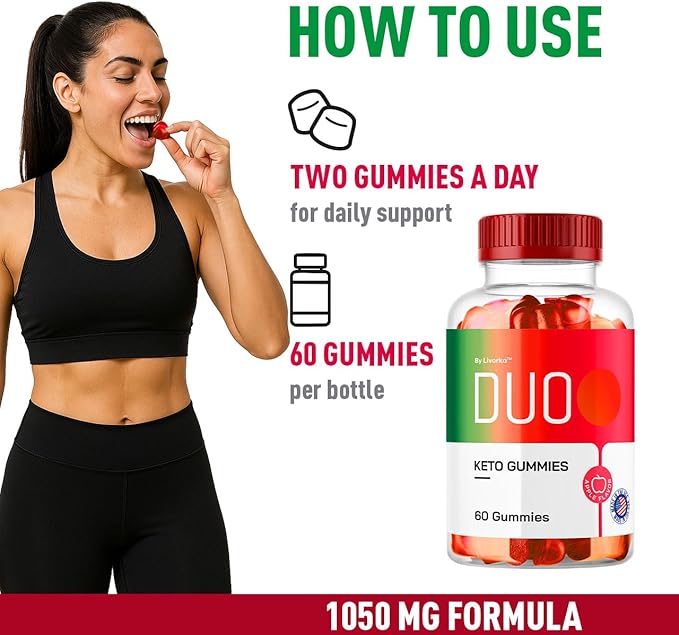 (3 Pack) Duo Keto ACV Gummies, Duo, Duo Gummies, Duo Keto, Duo Keto Gummies, Apple Cider Vinegar Gummies, Keto Duo ACV Gummies Advanced Formula 1050MG, 180 Gummys for 3 Months