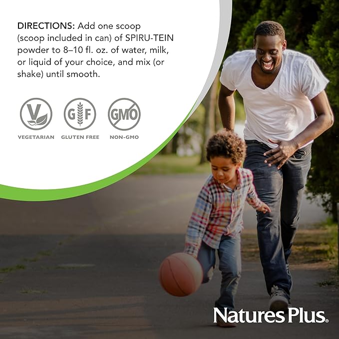 Natures Plus SPIRU-TEIN, Vanilla 4 lbs 60 Servings